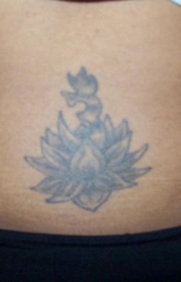 Om And Lotus Flower Tattoos